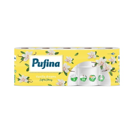 Pufina Lux Toilet Paper Vanilla Scent, 3ply 95gr, 10rolls