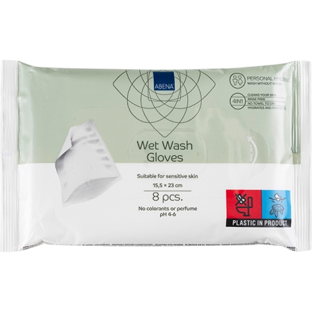 ABENA Wet Wash Gloves 8 pcs